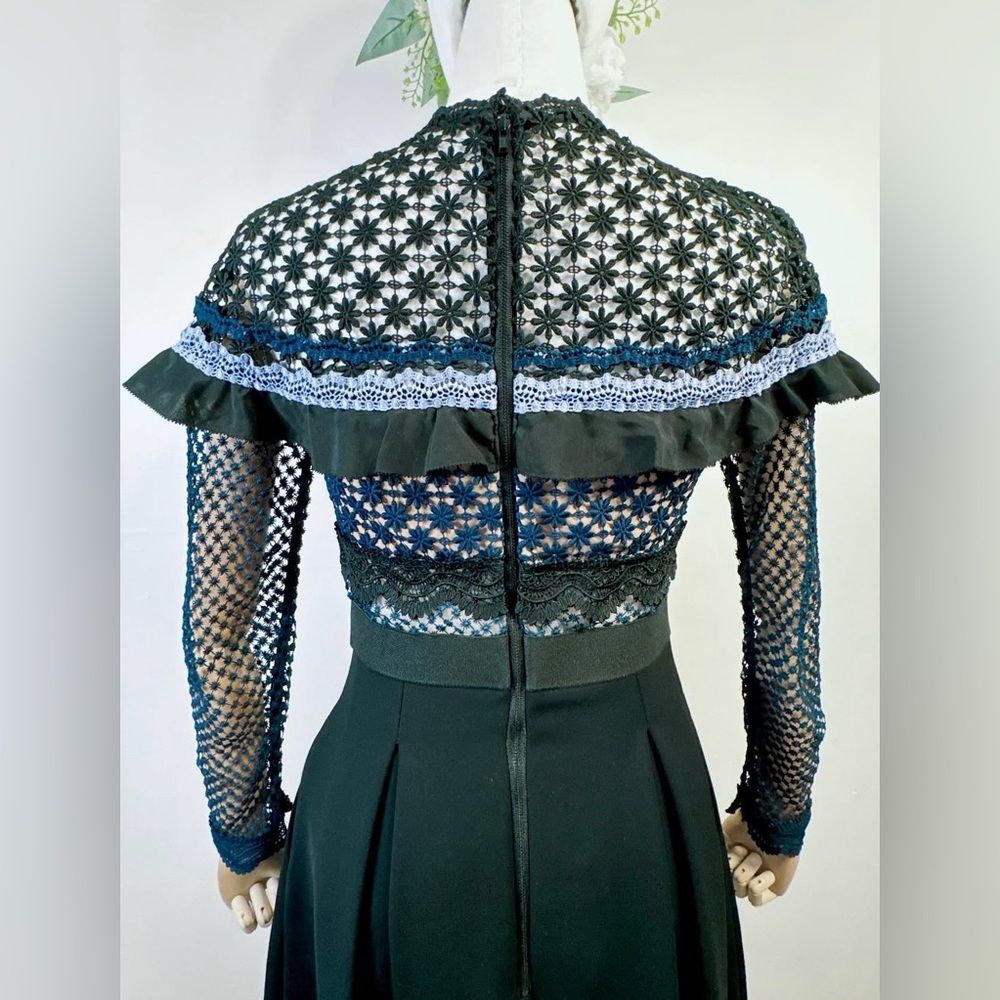 π€ Self-Portrait Bellis Lace Trim Midi Dress β Authentic - Picture 13 of 16